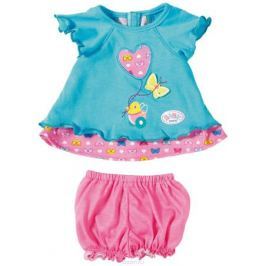 Baby Born Туника с шортиками для куклы цвет бирюзовый розовый
