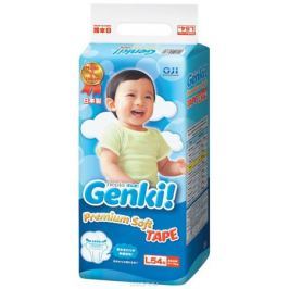 Nepia Genki Подгузники L 9-14 кг 54 шт