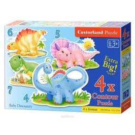 Castorland Пазл для малышей Динозаврики 4 в 1